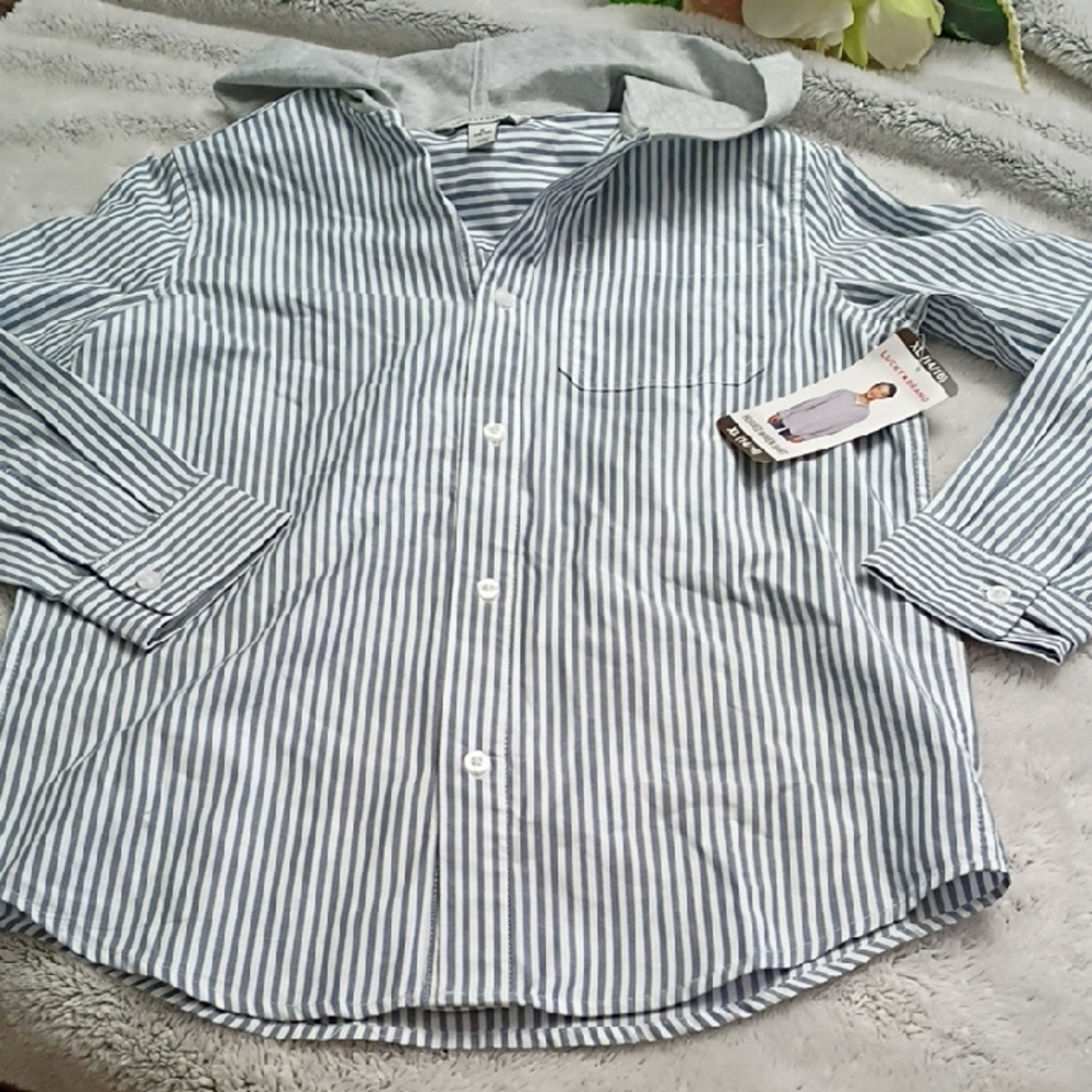 Striped Gray Kids Shirt